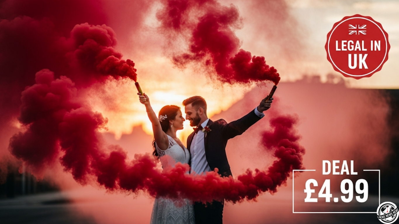 Red Smoke Flares: Epic Photos £4.99! (Wedding/Events - Legal UK)